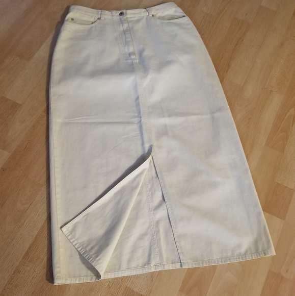 Khaki Jean Maxi Skirt by marsh landing - Picture 1 of 12